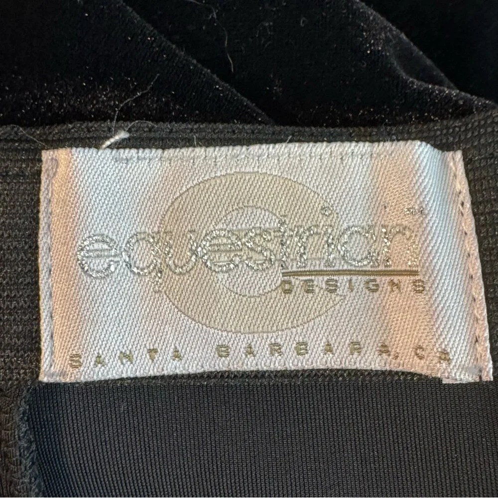 Equestrian Designs Size Large Black Polyester/Spandex Velvet Maxi Skirt